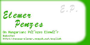 elemer penzes business card